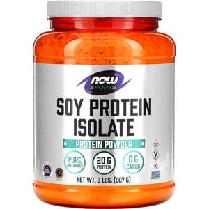 Протеина соевого изолят NOW (Нау) Soy Protein Isolate Sports порошок чистый без вкуса 907 г