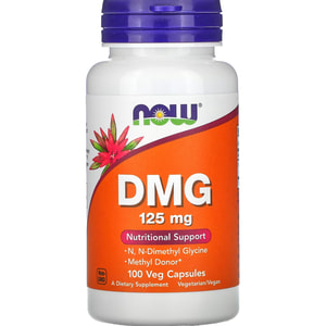 Диметилгліцин NOW (Нау) DMG 125 mg капсули флакон 100 шт