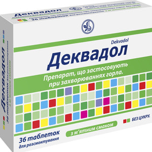 Деквадол табл. д/розсмок. м'ята №36