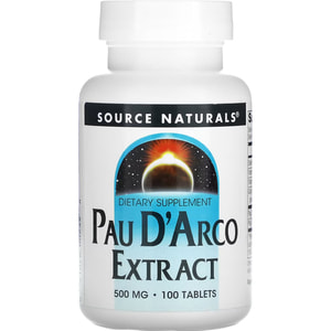 По д'арко SOURCE NATURALS (Сорс Нейчералс) Pau D'Arco 500 мг таблетки флакон 100 шт