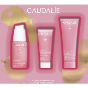 Набір CAUDALIE (Кадалі) Vinohydra Coffret Xmas 2024 сироватка для обличчя 30 мл + маска-крем зволожуюча 15 мл + гель для душа 50 мл