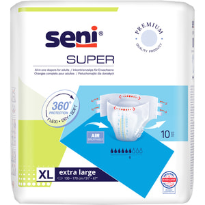 Подгузники для взрослых Seni (Сени) Super Extra Large (Супер экстра Ладж) AIR размер XL/4 10 шт