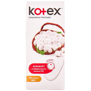 Прокладки ежедневные женские KOTEX (Котекс) Normal (Нормал) 20 шт