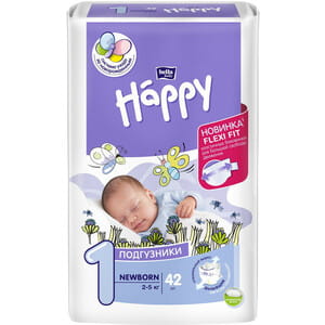 Підгузки для дітей BELLA (Бела) Happy Baby Newborn (Хепі Бебі ньюборн) від 2 до 5 кг 42 шт