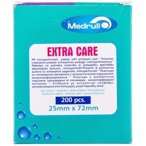 Пластырь Medrull Express Care (Медрулл экспресс) антисептический полимерный размер 7,2 см x 2,5 см 200шт