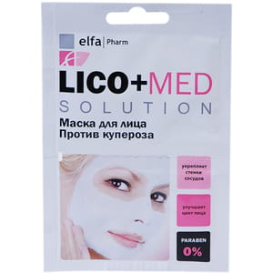 Маска для лица Elfa Pharm Lico+Med (Эльфа Фарм Лико мед) против купероза 20 мл