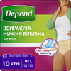 Подгузники-трусы для взрослых DEPEND (Депенд) женские размер M/L 10 шт