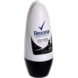 Дезодорант-антиперспірант кульковий для жінок REXONA (Рексона) Невидимий на чорному та білому 50 мл