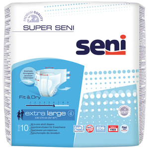 Підгузки для дорослих Seni (Сені) Super Extra Large (Супер екстра Ладж) розмір XL/4 10 шт