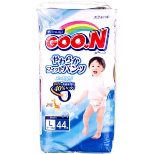 Подгузники - трусики для детей GOO.N (Гун) для мальчиков размер L большие от 9 до 14 кг мега упаковка 44 шт