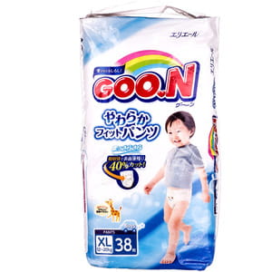 Подгузники - трусики для детей GOO.N (Гун) для мальчиков размер XL очень большие от 12 до 20 кг мега упаковка 38 шт
