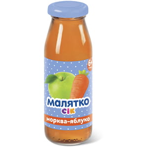 Сок фруктово-овощной детский Малятко морковно-яблочный 175 мл