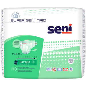 Подгузники для взрослых Seni (Сени) Super Trio Large (Супер Трио Ладж) размер L/3 10 шт