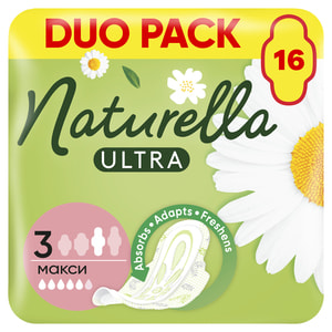 Прокладки гигиенические женские NATURELLA (Натурелла) Ultra Maxi Duo (Ультра макси дуо) 16 шт