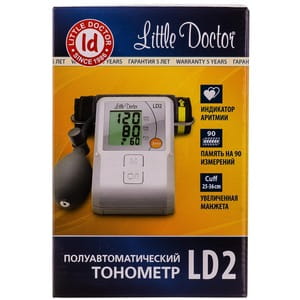 Измеритель (тонометр) артериального давления цифровой LITTLE DOCTOR (Литл Доктор) модель LD-2 полуавтомат