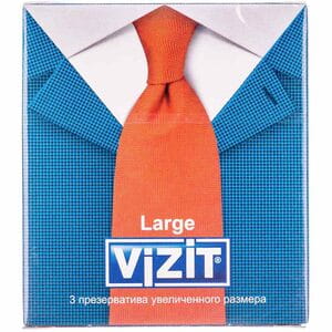 Презервативы латексные VIZIT (Визит) Large (Ладж) увеличенного размера 3 шт