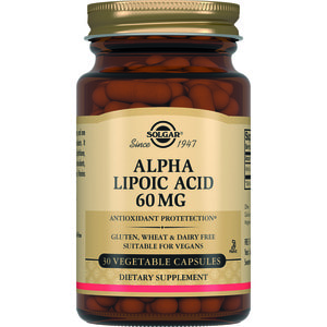 Альфа-липоевая кислота SOLGAR (Солгар) капсулы по 60 мг флакон 30 шт