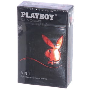 Презервативы PLAYBOY (Плейбой) 3 в 1 6 шт
