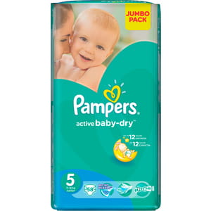 Подгузники для детей PAMPERS Active Baby (Памперс Актив Бэби) Junior (Юниор) 5 от 11 до 18 кг упаковка 58 шт