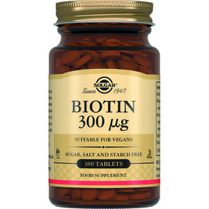 Біотин SOLGAR (Солгар) таблетки по 300 мкг флакон 100 шт