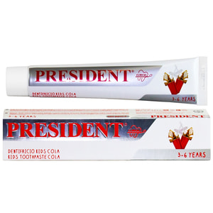 Зубная паста детская PRESIDENT (Президент) Kids кола от 3 до 6 лет 50 мл