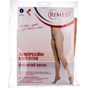 Колготки компресійні REMED (Ремед) модель RK 311 закритий носок укорочені клас 1 розмір М