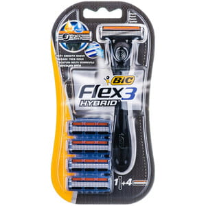 Бритва BIC (Бік) Flex 3 Hybrid (Флекс 3 Гібрид) 1 шт + 4 касети