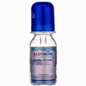 Бутылочка для кормления BABY-NOVA (Беби нова) стеклянная одноцветная цвет в ассортименте 125 мл