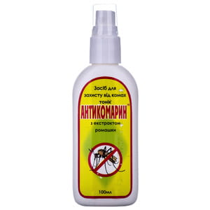 Тоник для защиты от насекомых Антикомарин с экстрактом ромашки 100 мл