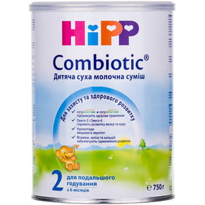 Суміш молочна дитяча HIPP (Хіпп) Combiotic 2 (Комбіотик) з 6 місяців 750 г