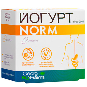 Йогурт Norm капсулы для регулирования микрофлоры кишечника упаковка 30 шт