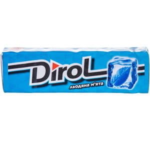 Жевательная резинка DIROL (Дирол)  без сахара со вкусом ледяной мяты 14г