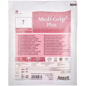 Рукавички хірургічні стерильні латексні припудренні Medi-Grip (Меді-грип) Plus пара розмір 7