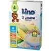 Каша молочная детская LINO (Лино) 3 злака с молочной смесью для детей с 4-х месяцев 200г