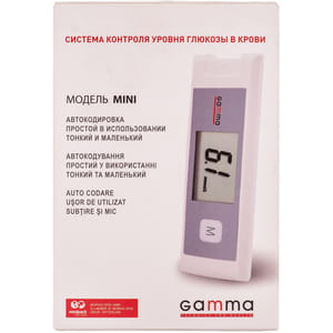 Система контроля уровня глюкозы в крови (глюкометр) GAMMA MINI (Гамма мини) без тест-полосок 1 шт