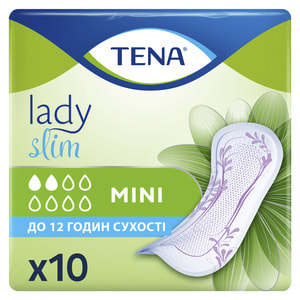 Прокладки урологические TENA (Тена) Lady Slim Mini (Леди Мини) тонкие для женщин 10 шт