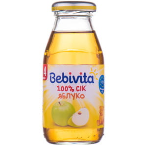 Сік фруктовий дитячий BEBIVITA (Бебівіта) Яблуко з 4-х місяців 200 мл