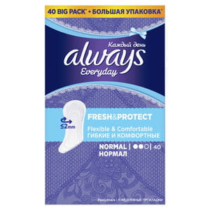 Прокладки ежедневные женские ALWAYS (Олвейс) Normal (Нормал) 40 шт