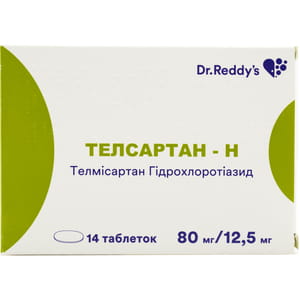 Телсартан-Н табл. 80 мг/12,5мг №14
