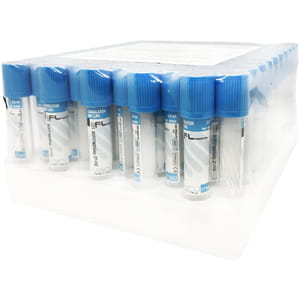 Пробірка вакуумна Vacumed 13 x 75 мм стерильна цитрат натрію 3,8% для 3,6 мл крові, коагуляція з світло-голубою кришкою артикул 42482 100 шт