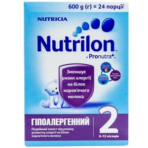 Смесь сухая детская Нутриция NUTRILON (Нутрилон) Гипоаллергенный 2 от 6 до 12 месяцев 600 г