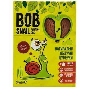 Цукерки дитячі натуральні Bob Snail (Боб Снеіл) Равлик Боб яблучні 60 г