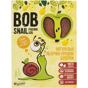 Цукерки дитячі натуральні Bob Snail (Боб Снеіл) Равлик Боб яблучно-грушеві 60 г