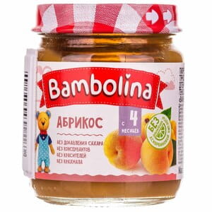 Пюре фруктовое детское BAMBOLINA (Бамболина) Абрикос с 4-ти месяцев 100 г