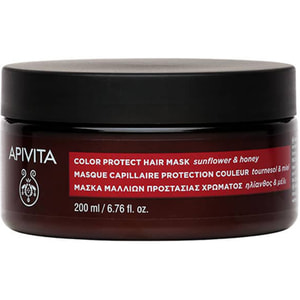 Маска для волос APIVITA (Апивита) защита цвета с подсолнухом и мёдом для окрашенных волос 200 мл