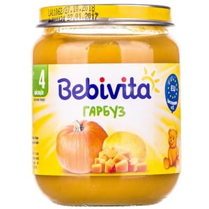 Пюре овощное детское BEBIVITA (Бебивита) Тыква с 4-х месяцев 125 г