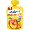 Пюре фруктове дитяче BEBIVITA (Бебівіта) Персик-яблуко з 4 місяців пауч 90г