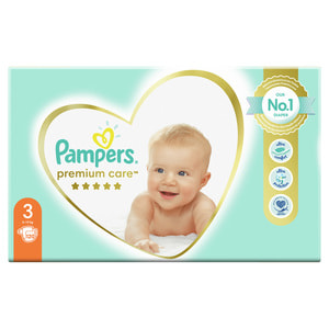 Подгузники для детей PAMPERS Premium Care (Памперс Премиум) Midi (миди) 3 от 5 до 9 кг (от 6 до 10 кг) мега упаковка 120 шт