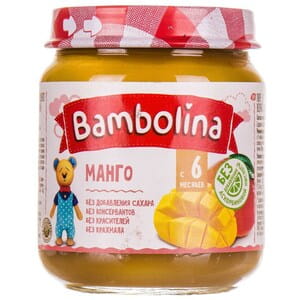 Пюре фруктовое детское BAMBOLINA (Бамболина) Манго с 6-ти месяцев 100 г