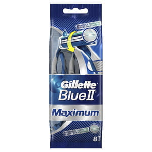 Бритва для бритья GILLETTE Blue 2 (Жиллет Блу 2) Maximum (Максимум) одноразовая 8 шт